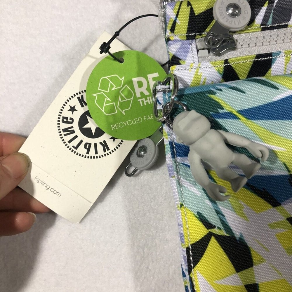 NEW Kipling Womens Bright Palm Print Crossbody Bag Travel NWT - Picture 6 of 9